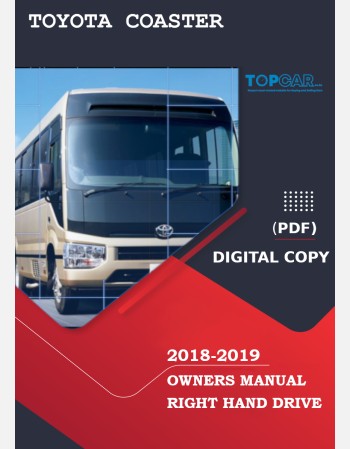 toyota coaster 2018-2019 owners manual in english